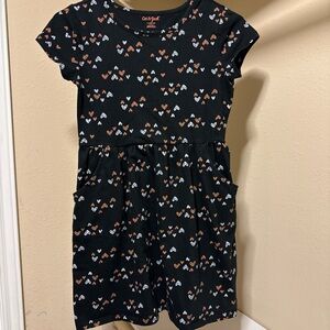 Cat & Jack Black Dress with Heart Pattern